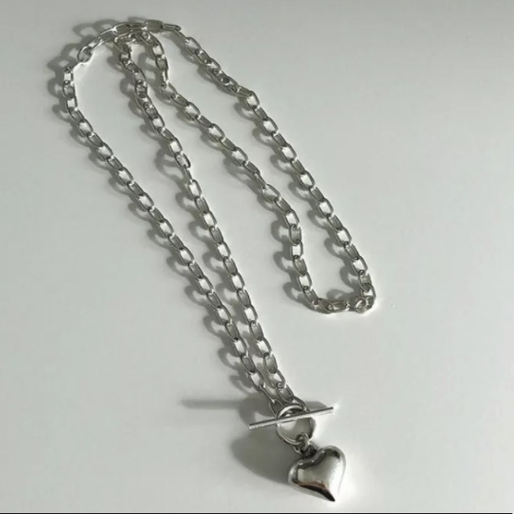 Sterling silver heart pendant necklace - Picture 5 of 5